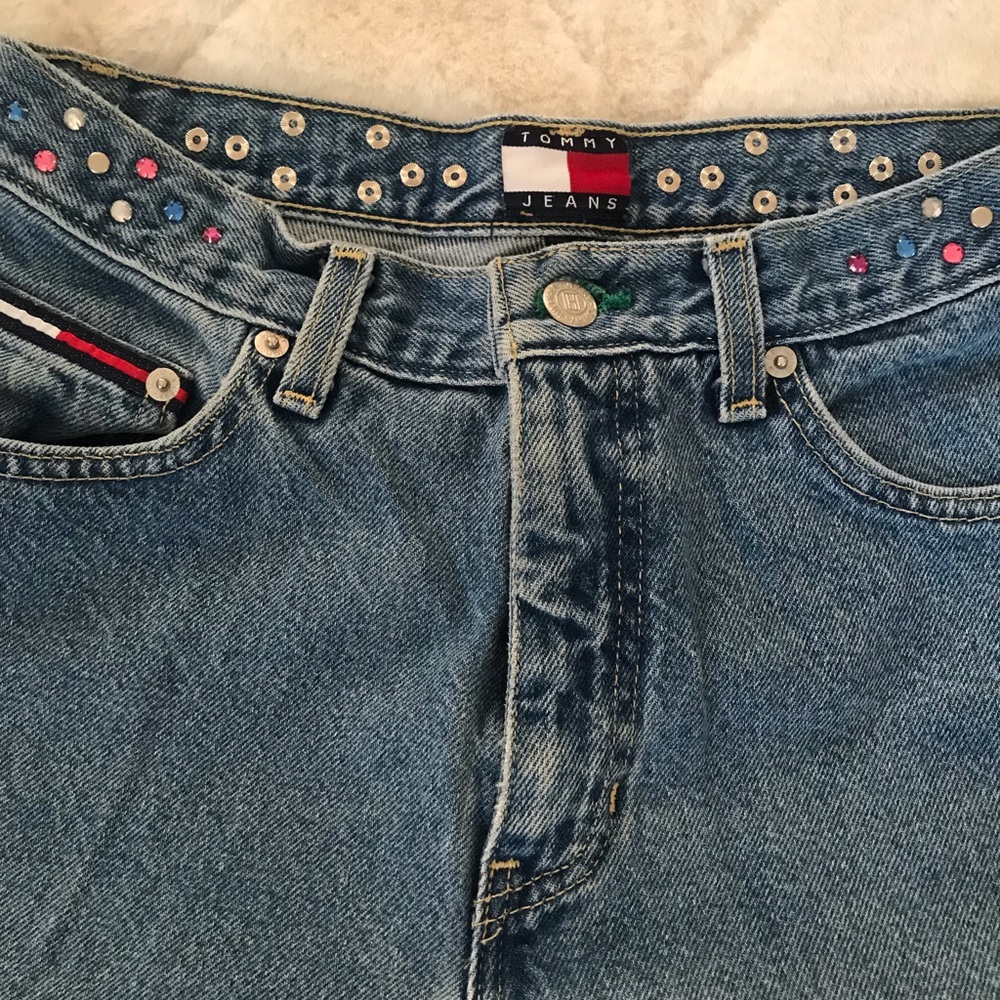 Tommy Hilfiger Women's Light Blue Studded Jeans